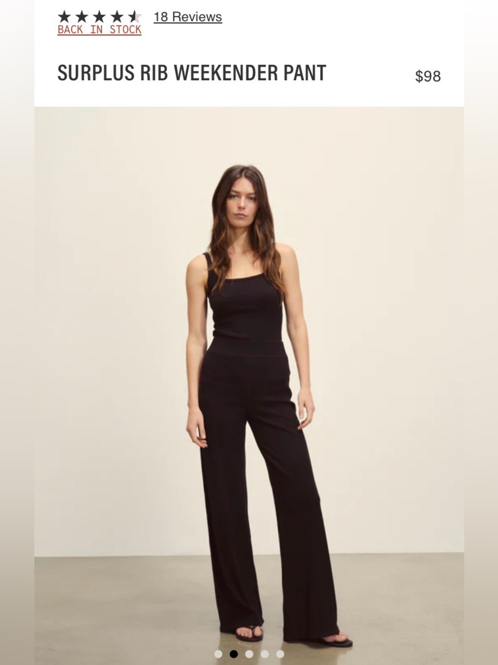 Buck Mason Black Wide-Leg Pull-On Pants